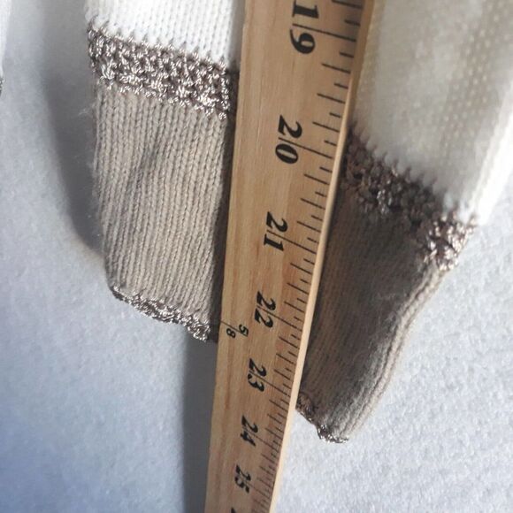 Jenny Sweater Womens Large Off White Grannycore Floral Embroidered Beads - Picture 7 of 10